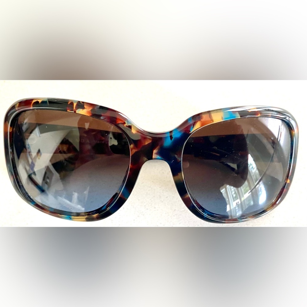 Prada Sunglasses, Blue and Brown Tortoise Shell, with Case & Box